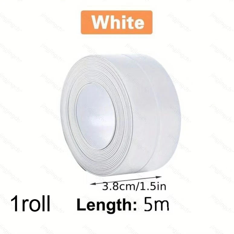 1/2Roll of Durable Material Kitchen and Bathroom Waterproof Tape,Sealing Strips for Kitchen Joints,Transparent Waterproof Strips