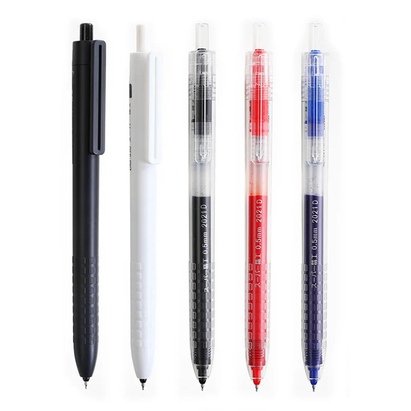 5PCS/Sets ST Pen Point Gel Pen Multicolor Gel Ink Pen Blue Red Black Writing Pen For Students 0.5MM Neutral Pen Office Supplies