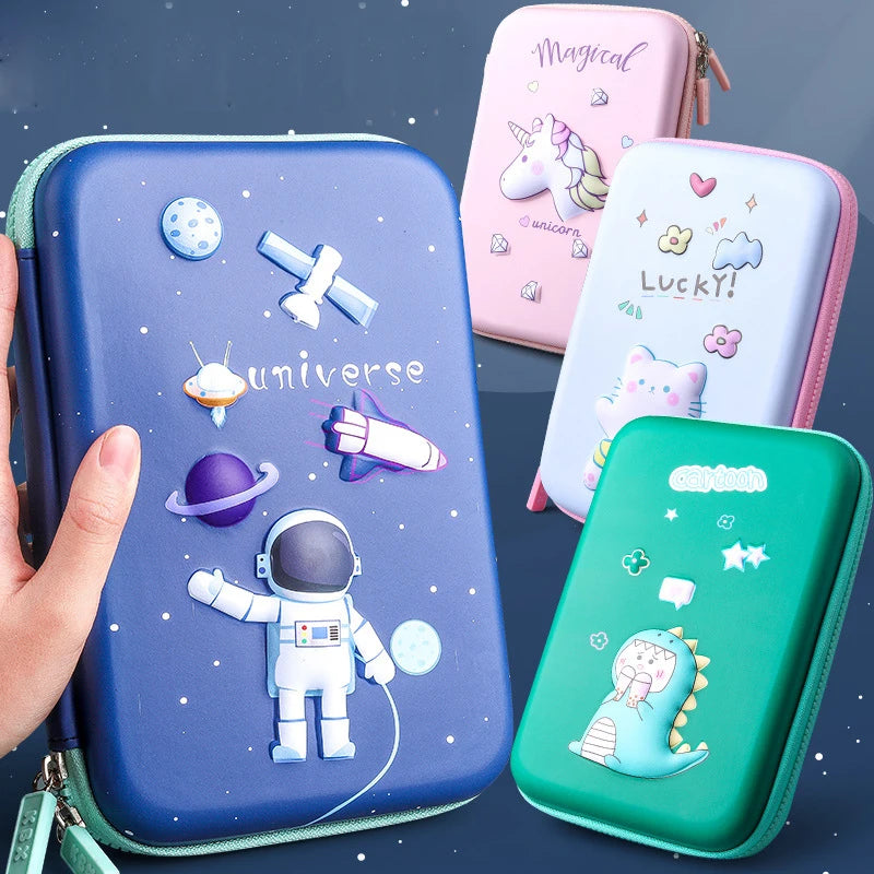 Creative Pencil Cases Cartoon Cute Pen Bags Kawaii Case Zipper Pencil Case For Students Stationery School Office Supplies New