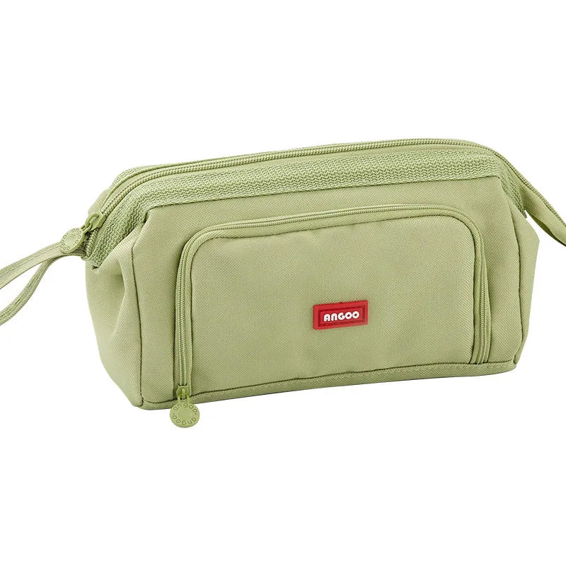 High Capacity Pencil Case Cute Double Layer Stationery Storage Bag For Students Multifunctional Pencil Bag School Supplies New