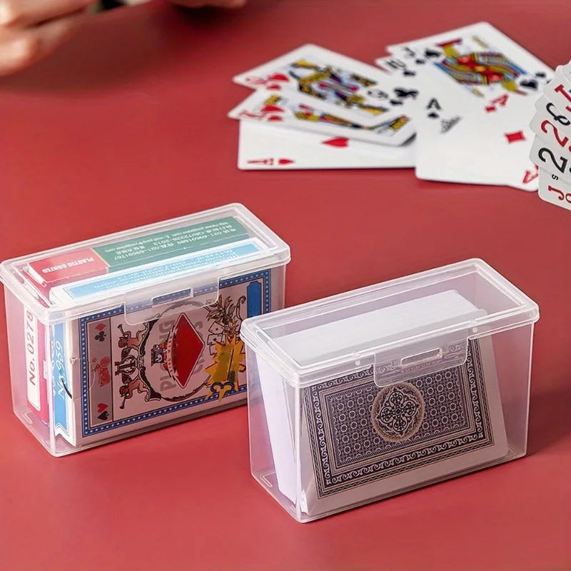 1/2pcs Multifunctional Card and Poker Organizer Box, mall Item Storage Container, Transparent PP Plastic Desktop Organizer
