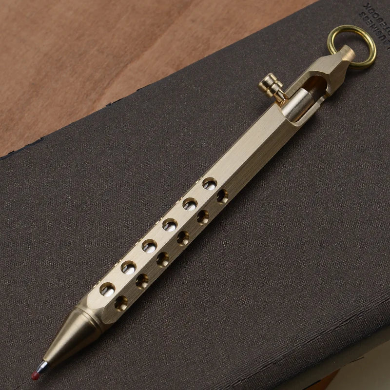 Creative 0.5MM Vintage Gel Pen High Quality Brass Ballpoint Pen Retro Metal Signing Pen Business Gifts School Office Supplies