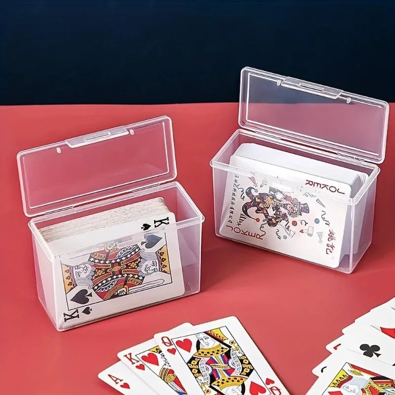 1/2pcs Multifunctional Card and Poker Organizer Box, mall Item Storage Container, Transparent PP Plastic Desktop Organizer