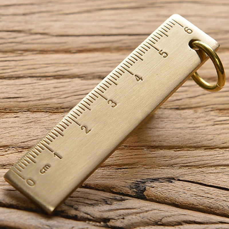 Vintage Brass Straight Ruler For Students Creative Metal Triangle Ruler Protractor Stationery Measuring Tool School Supplies New