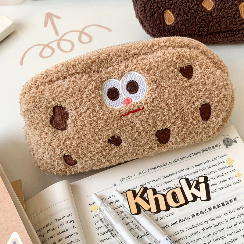 Cute Cookies Series Pencil Bag Cartoon Pencil Case Soft Touch Stationery Storage Bag Large Capacity Pen Bag School Office Supply